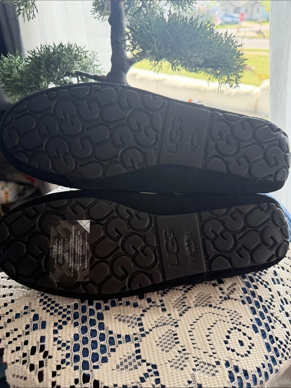 UGG Black Suede Slip-On Loafers